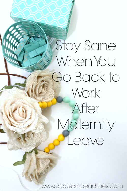 Going Back to Work after Maternity Leave